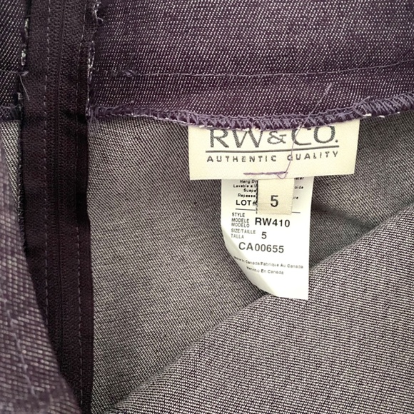 1980’s Long Purple Denim Skirt, Cotton Maxi Modest Slim Skirt with Slit R W & Co - Picture 9 of 9